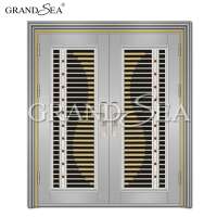 apartment main entry door corrosion-resistant stainless steel french doors double glass swing open door