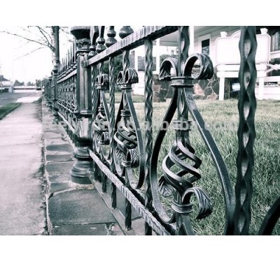 Artistic wrought iron fence panels for sale