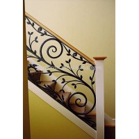 Decorative wrought iron indoor staircase design