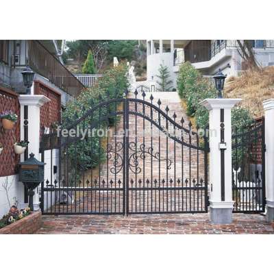 House simple wrouht iron gate grill design