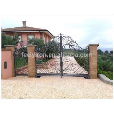 European style wrought iron main gates designs