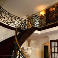 indoor spiral wrought iron staircase